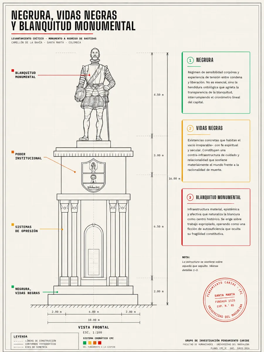 Negrura, Vidas Negras y Blanquitud Monumental: Levantamiento crítico del monumento a Rodrigo de Bastidas, Santa Marta