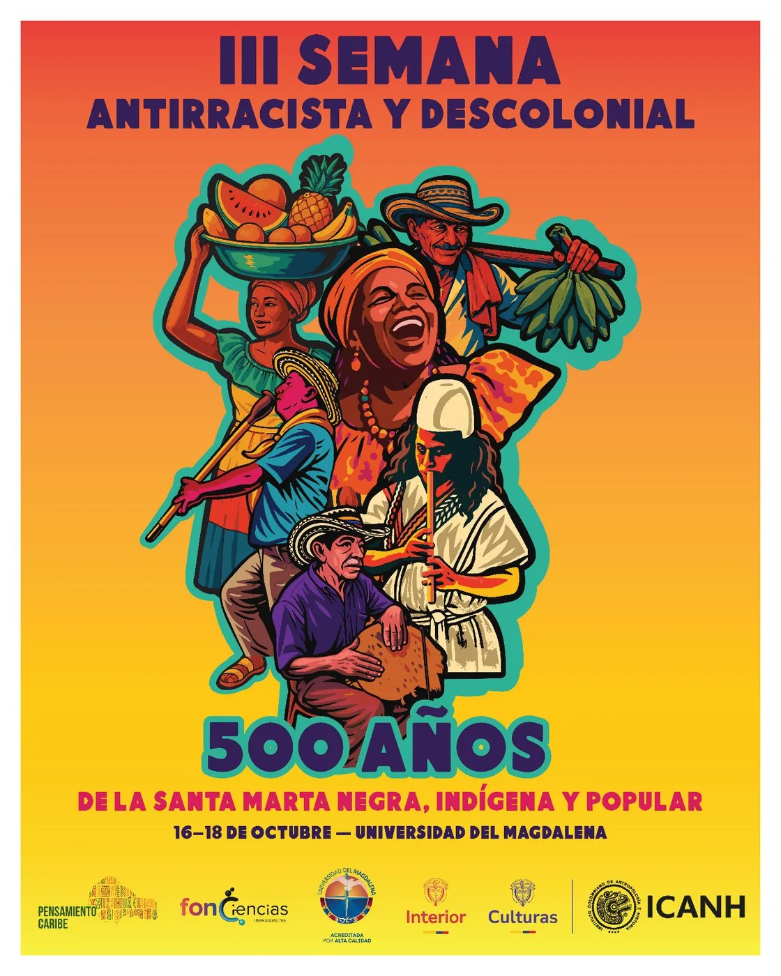 Póster 3ra Semana Antirracista y Decolonial 2025